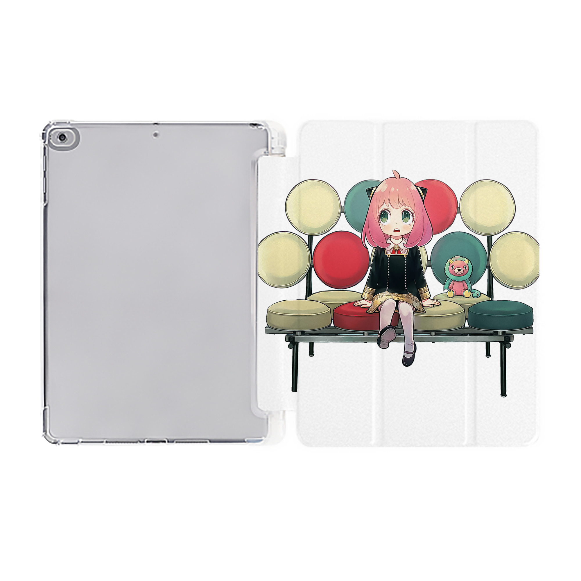 （画像用） SPY×FAMILY间谍家家酒 IPad ケース ペン収納付き 三つ折りスタンド PUレザー×シリコン 対応機種9.5/10.5/10.9インチ